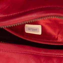 مملوكة مسبقًا حقيبة شانيال حمراء سي سي مبطنة جلد خروف شرابة كاميرا