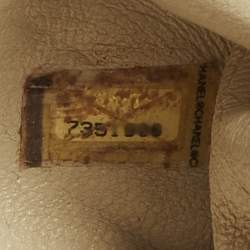 Pre Owned Chanel Tan Chocolate Bar Leather Frame Bag