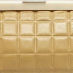 Pre Owned Chanel Tan Chocolate Bar Leather Frame Bag