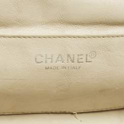 Pre Owned Chanel Tan Chocolate Bar Leather Frame Bag