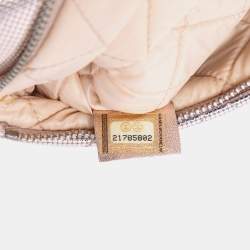 مملوكة مسبقًا حقيبة كلتش شانيل قابلة للطي جمال تأثير بكسل جلد عجل مبطنة وردية