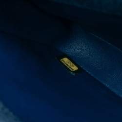 Pre Owned Chanel Blue Medium Denim Trendy CC Top Handle Bag