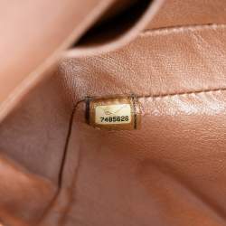 Pre Owned Chanel Brown CC Choco Bar Lambskin East West Flap