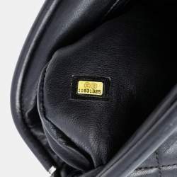 Pre Owned Chanel Black Quilted Lambskin Timeless Kisslock Clutch