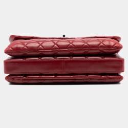 مملوكة مسبقًا Chanel Red Maxi Quilted Lambskin 3 Accordion Flap