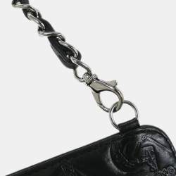 Pre Owned Chanel Lucky Symbol Black Lambskin Leather Shoulder Bag