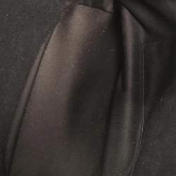 Pre Owned Chanel Coco Eyelets Large Navy Calfskin Leather Shopping Tote Bag