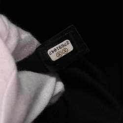 Pre Owned Chanel Coco Eyelets Large Navy Calfskin Leather Shopping Tote Bag