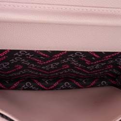 مملوكة مسبقًا محفظة شانيل CC وردية مبطنة كافيار على سلسلة