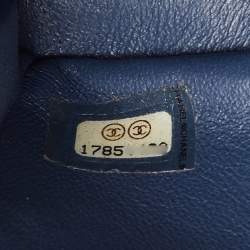 Pre Owned Chanel Boy Blue Small Quilted Denim Flap Bag