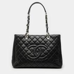 مملوكة مسبقًا Chanel Black Caviar Grand Shopping Tote