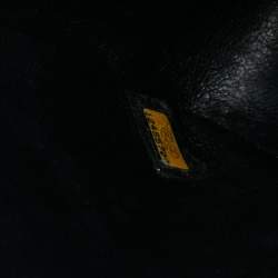 Pre Owned حقيبة كتف شانيل متوسطة كلاسيكية سوداء جلد كافيار مزدوجة فلاب