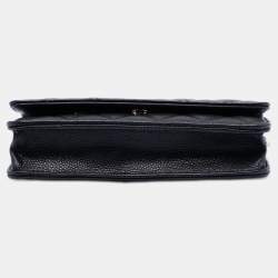 مملوكة مسبقًا Chanel Black CC Quilted Caviar Wallet on Chain