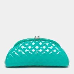 مملوكة مسبقًا حقيبة كلتش شانيل تايمليس جلد لامع مبطن وردي