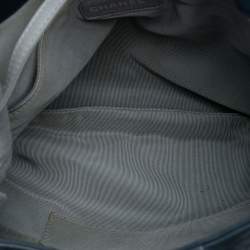 Pre Owned حقيبة شانيل هوبو كوكو مط وية جلد عجل مبطن أزرق