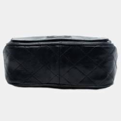 Pre Owned Chanel Black Mini CC Quilted Lambskin Tassel Camera Bag