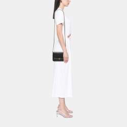 Pre Owned Chanel Black Quilted Calfskin Boy Wallet on Chain