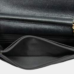 Pre Owned Chanel Black Quilted Calfskin Boy Wallet on Chain