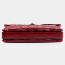 مملوكة مسبقًا Chanel Red Maxi Lambskin 3 Accordion Flap