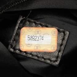 Pre Owned Chanel Black Caviar Logo Chain Tote