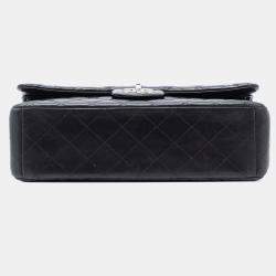 Pre Owned Chanel Black Maxi Classic Lambskin Double Flap