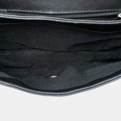 Pre Owned Chanel Black Chevron Lambskin Stud Wars Flap