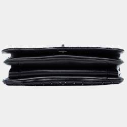 Pre Owned Chanel Black Chevron Lambskin Stud Wars Flap