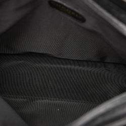 Pre Owned حقيبة شانيل كتف سي سي ثلاثية جلد كافيار أسود