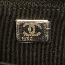 Pre Owned Chanel CC Crystal Star Black Quilted Leather Wallet On Chain