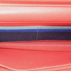 مملوكة مسبقًا Chanel Pink CC Quilted Lambskin Multicolor Border Full Flap Wallet on Chain