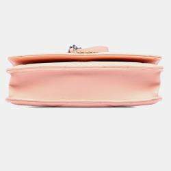 Pre Owned Chanel Pink Quilted Lambskin 19 Wallet on Chain