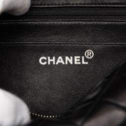 Pre Owned حقيبة ظهر شانيل متوسطة سوداء جلد الخروف مبطنة