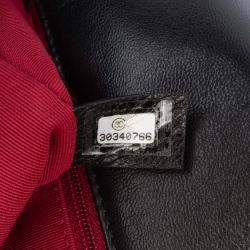 Pre Owned حقيبة شانيل لامبسكين أسود ماكسي 19 فلاپ