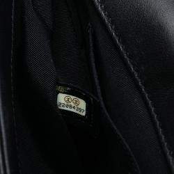 مملوكة مسبقًا Chanel Black Green Old Medium Multicolor Quilted Lambskin Crest Boy Flap