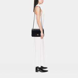 Pre Owned Chanel Black Jumbo Classic Lambskin Double Flap