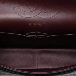 Pre Owned Chanel Black Jumbo Classic Lambskin Double Flap