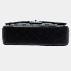 Pre Owned Chanel Black Maxi Classic Lambskin Double Flap