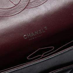 Pre Owned Chanel Black Maxi Classic Lambskin Double Flap