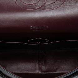 Pre Owned Chanel Black Maxi Classic Lambskin Double Flap