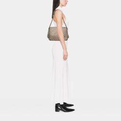 مملوكة مسبقًا حقيبة شانيل فلاب أكورديون كبيرة مبطنة جلد العجل ميتاليك بني اسطنبول