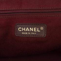 مملوكة مسبقًا حقيبة شانيل فلاب أكورديون كبيرة مبطنة جلد العجل ميتاليك بني اسطنبول