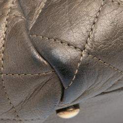 مملوكة مسبقًا حقيبة شانيل فلاب أكورديون كبيرة مبطنة جلد العجل ميتاليك بني اسطنبول