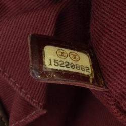 مملوكة مسبقًا حقيبة شانيل فلاب أكورديون كبيرة مبطنة جلد العجل ميتاليك بني اسطنبول