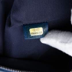 Pre Owned Chanel Blue Medium Aged Calfskin Gabrielle O Case Clutch