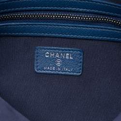 Pre Owned Chanel Blue Medium Aged Calfskin Gabrielle O Case Clutch
