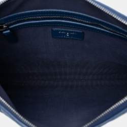 Pre Owned Chanel Blue Medium Aged Calfskin Gabrielle O Case Clutch