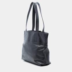 Pre Owned حقيبة يد شانيل سي سي جلد خروف سوداء