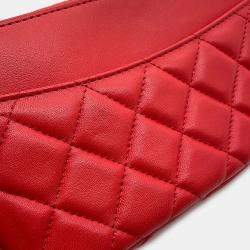 مملوكة مسبقًا Chanel Matelasse Flap Chain shoulder Phone Pouch Red Lambskin