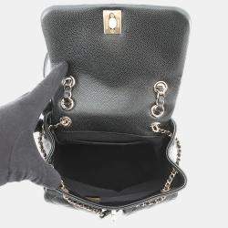 Pre Owned Chanel Matelasse Small Backpack Black Caviar Leather