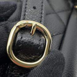Pre Owned Chanel Matelasse Small Backpack Black Caviar Leather
